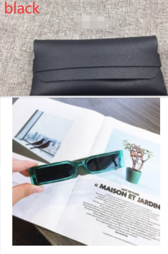 Rectangle Vintage Sunglasses Retro Wide Frame Unisex