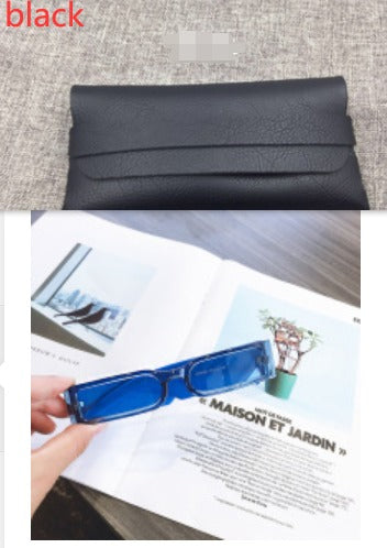 Rectangle Vintage Sunglasses Retro Wide Frame Unisex