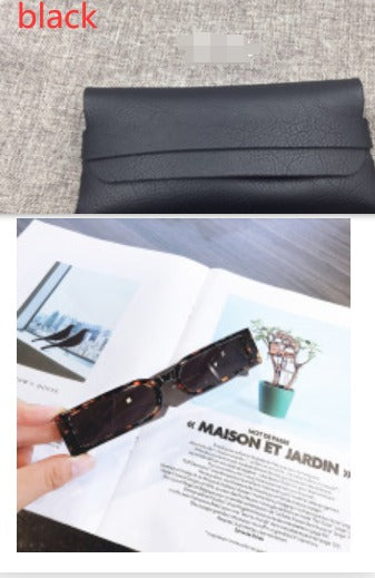 Rectangle Vintage Sunglasses Retro Wide Frame Unisex