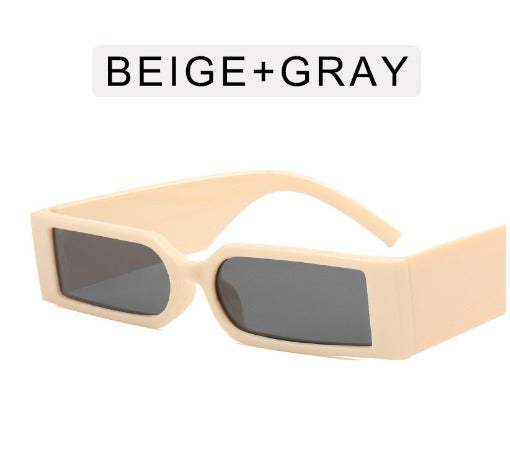 Rectangle Vintage Sunglasses Retro Wide Frame Unisex